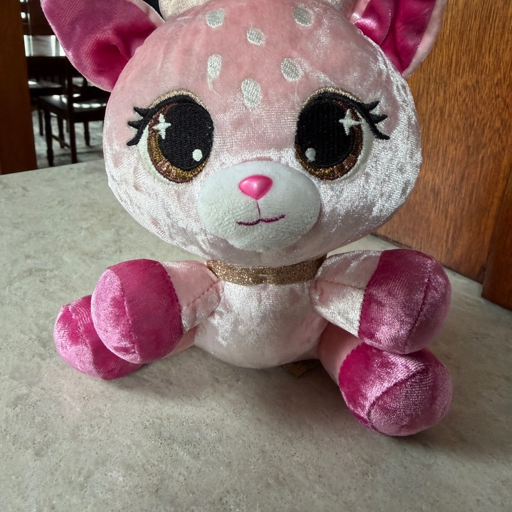 GUND P.Lushes Designer Fashion Pets Lissa Doemi Premium Deer Stuffed Animal Pink